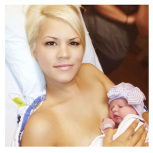 Kimberly Henderson and her baby