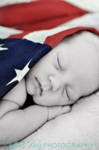baby and American flag